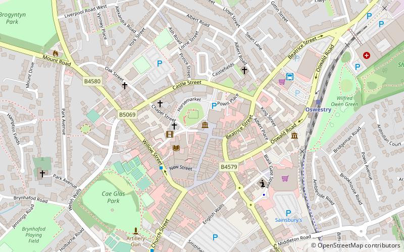 Oswestry Guildhall location map