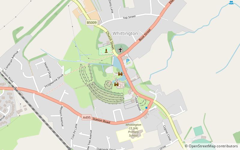 Castillo de Whittington location map