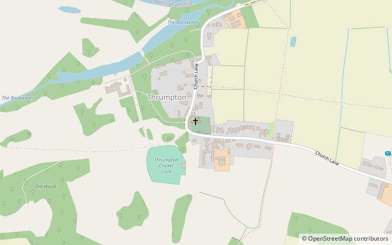 All Saints Church, Thrumpton location map