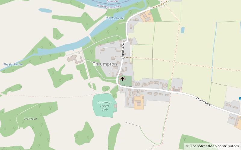 All Saints Church, Thrumpton location map