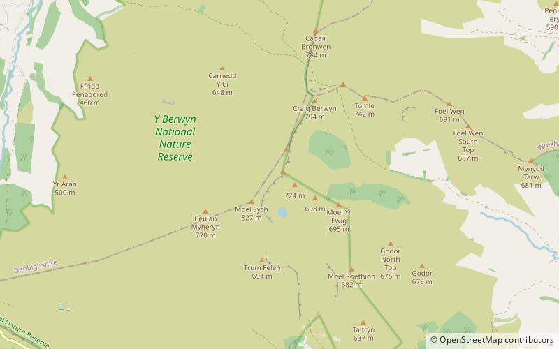 Foel Wen South Top location map