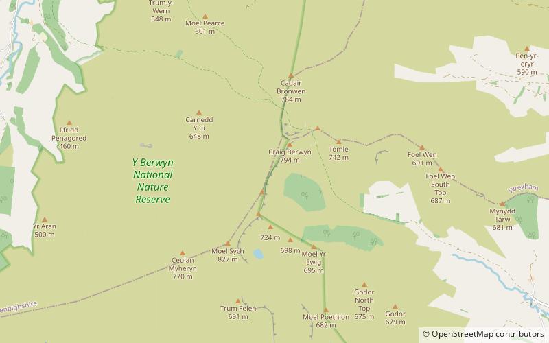 Cadair Berwyn location map