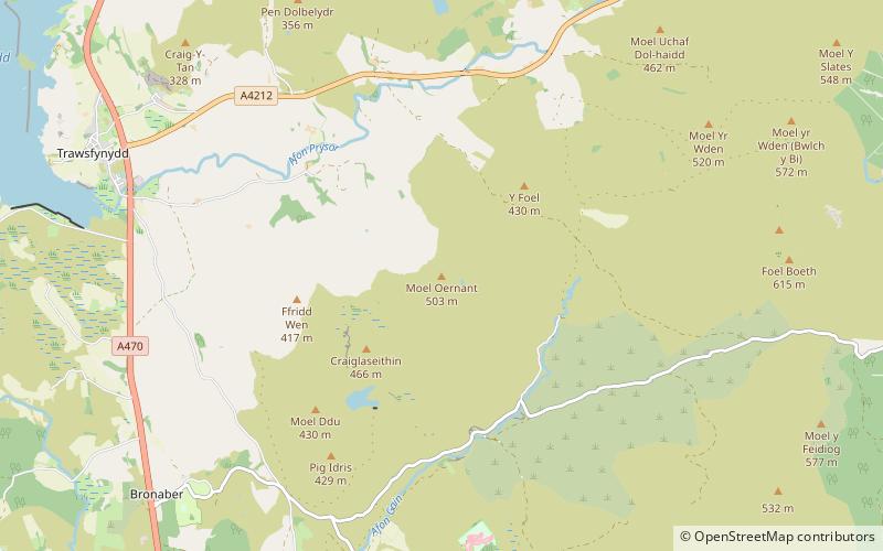 Moel Oernant location map