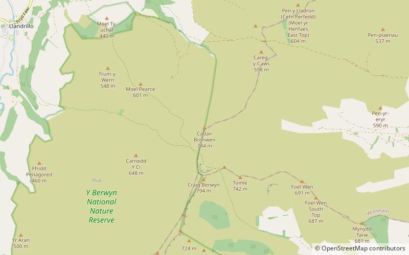Cadair Bronwen location map