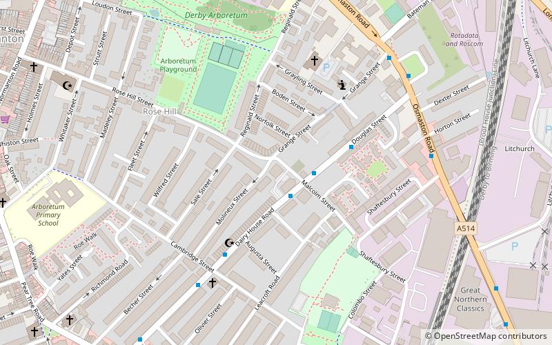st james centre derby location map