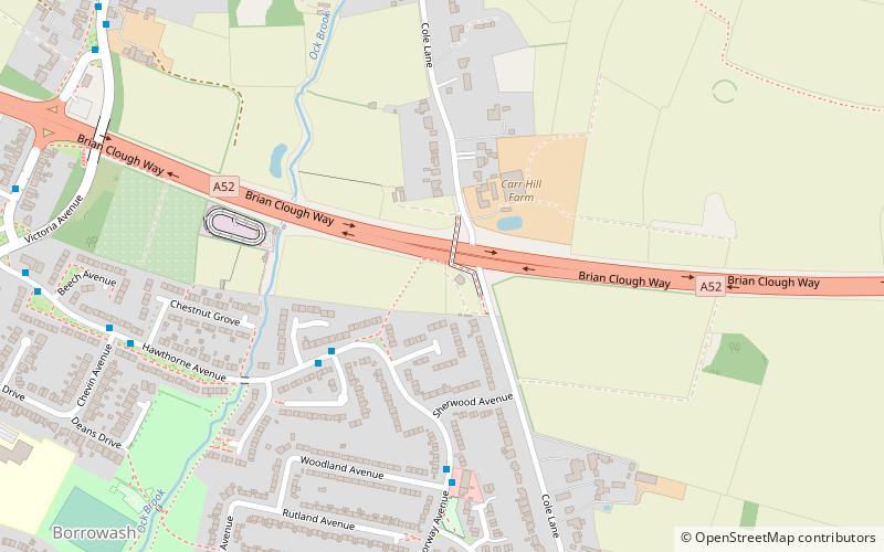 Ockbrook and Borrowash location map