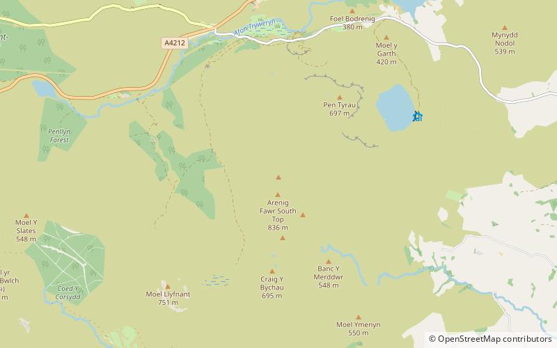 Arenig Fawr South Ridge Top location map