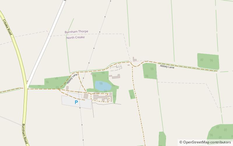 Creake Abbey location map