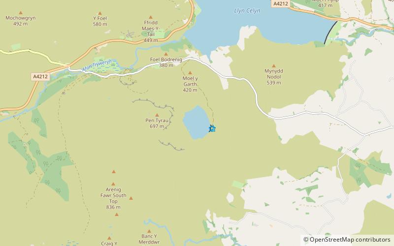 Llyn Arenig Fawr location map