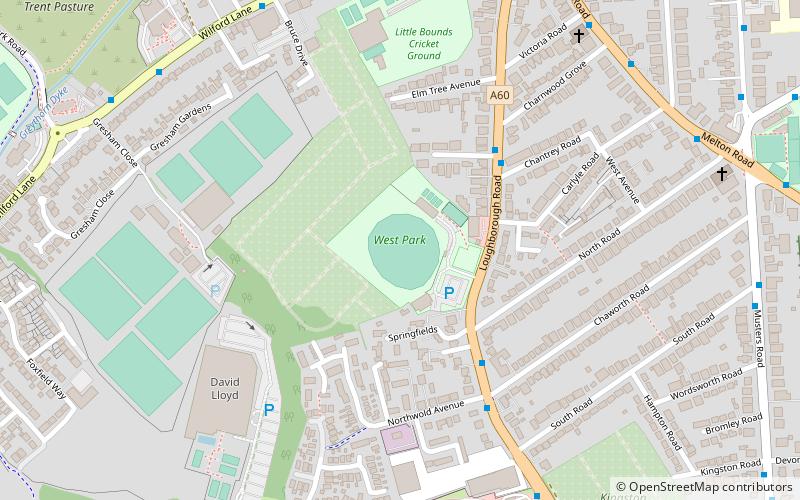 west park nottingham location map