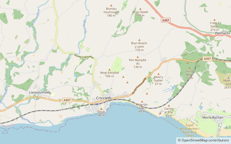 Criccieth Golf Course location map