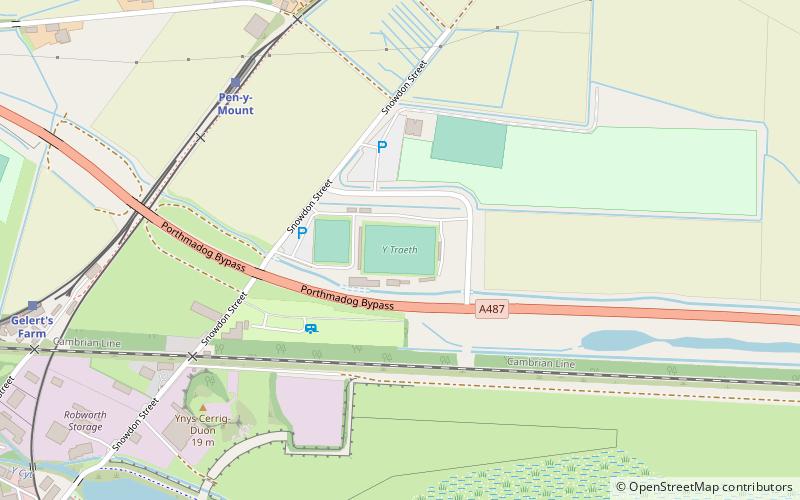 y traeth porthmadog location map