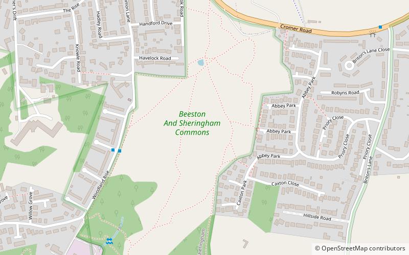 Sheringham and Beeston Regis Commons location map