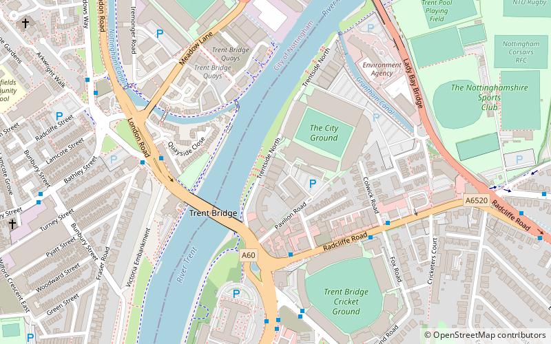 Nottingham Rowing Club location map