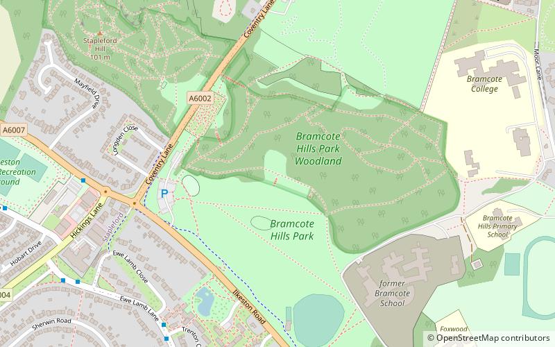 bramcote hills park nottingham location map