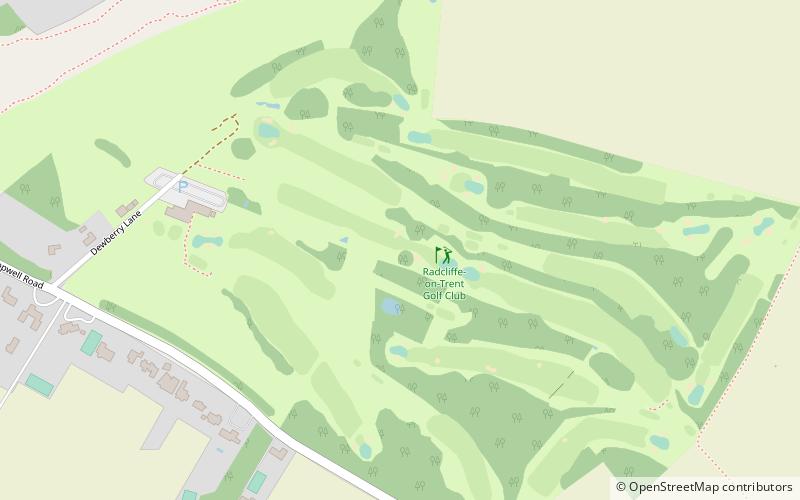 radcliffe on trent golf club nottingham location map