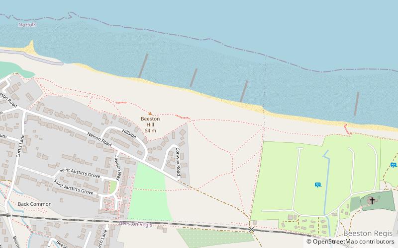 Beeston Cliffs location map