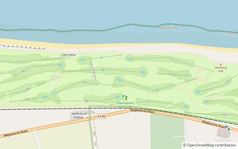 Sheringham Golf Club location map