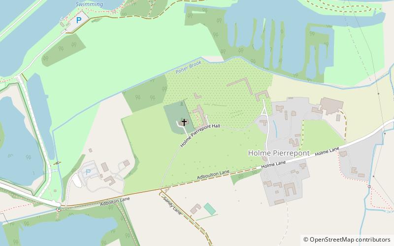Holme Pierrepont Hall location map