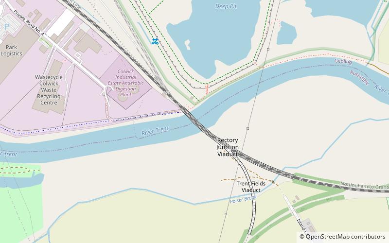 Rectory Junction Viaduct location map