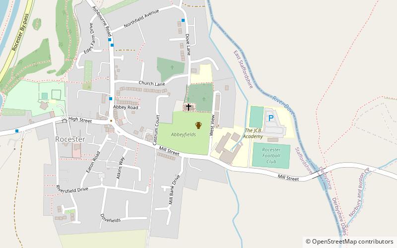 rocester abbey location map