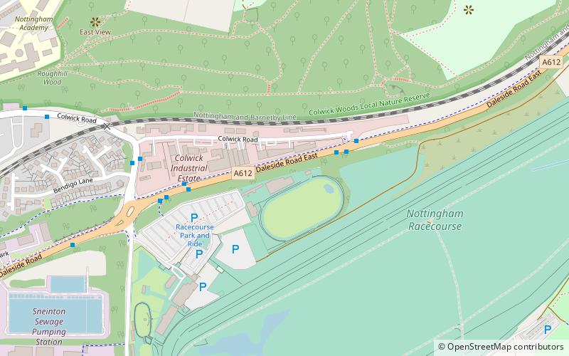 Nottingham Greyhound Stadium location map