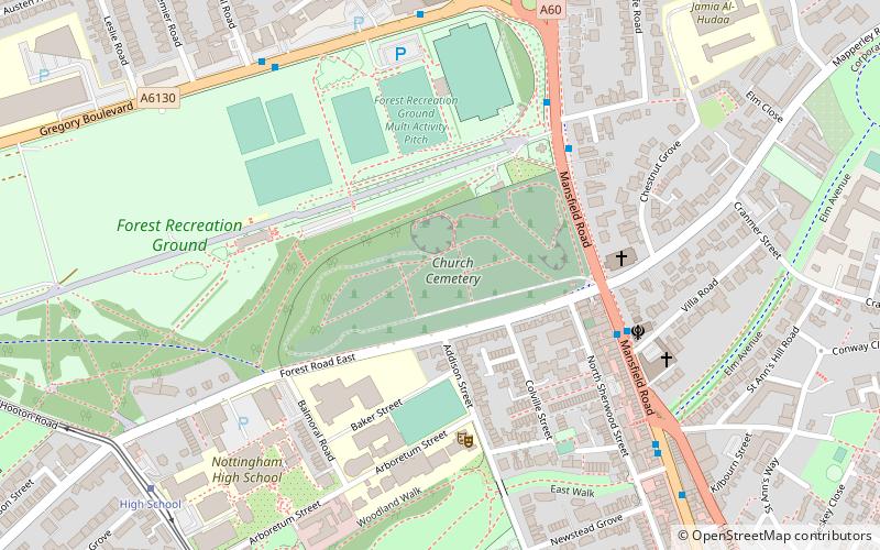 Church Cemetery location map