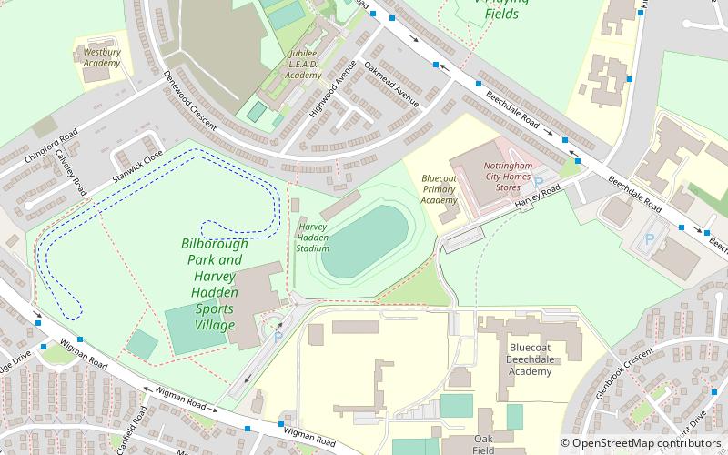 harvey hadden stadium nottingham location map