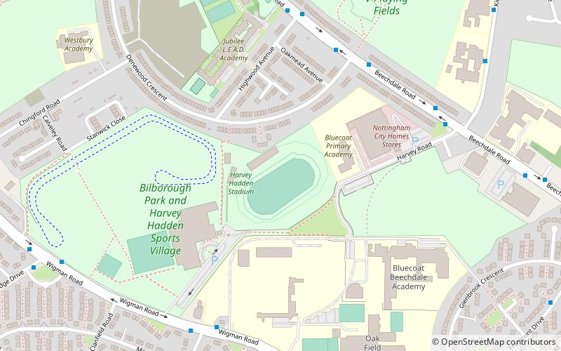 Harvey Hadden Stadium location map