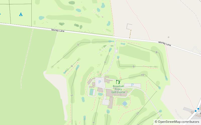Breadsall Priory location map