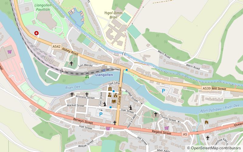 Llangollen Bridge location map