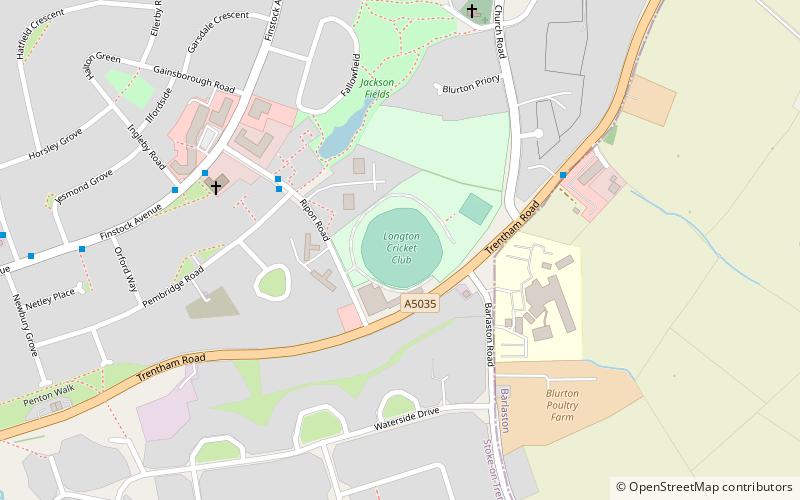 longton cricket club ground stoke on trent location map