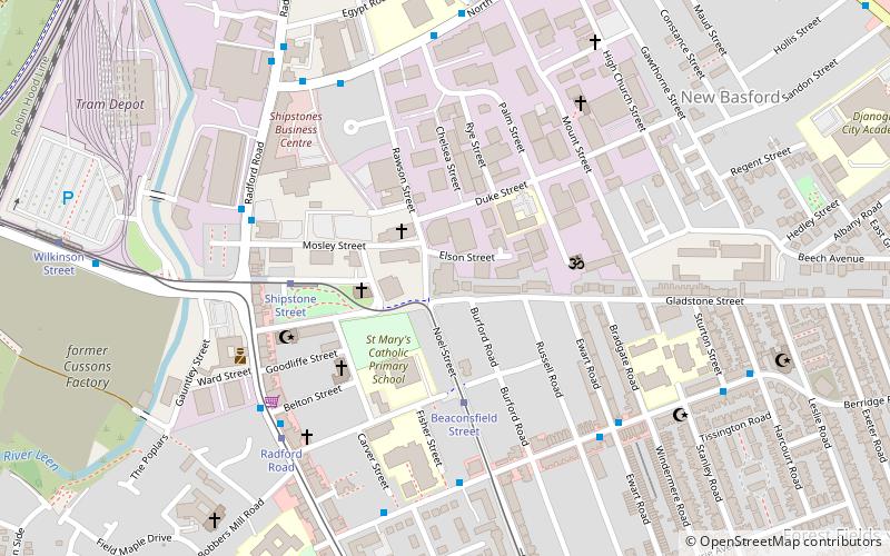 Nottingham Climbing Centre location map