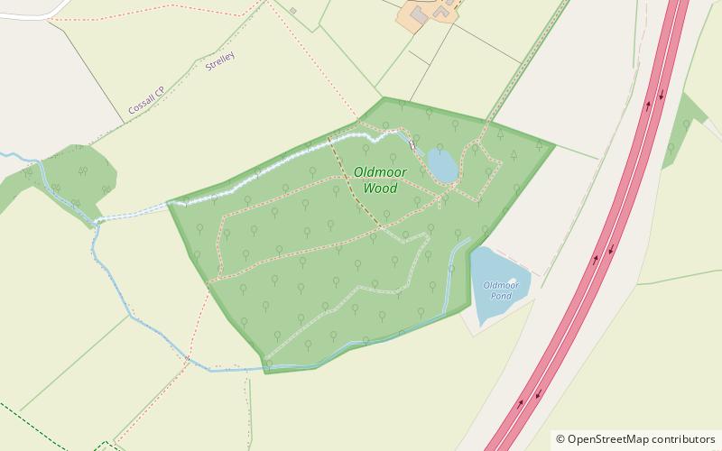 oldmoor wood nottingham location map