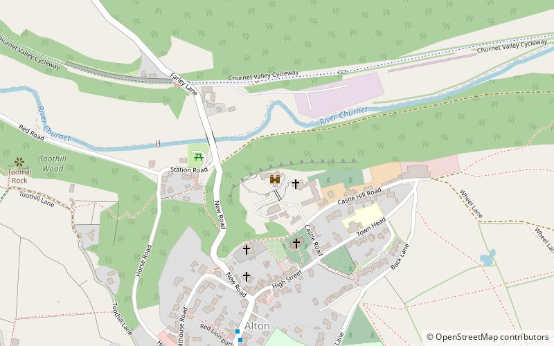 Alton Castle location map