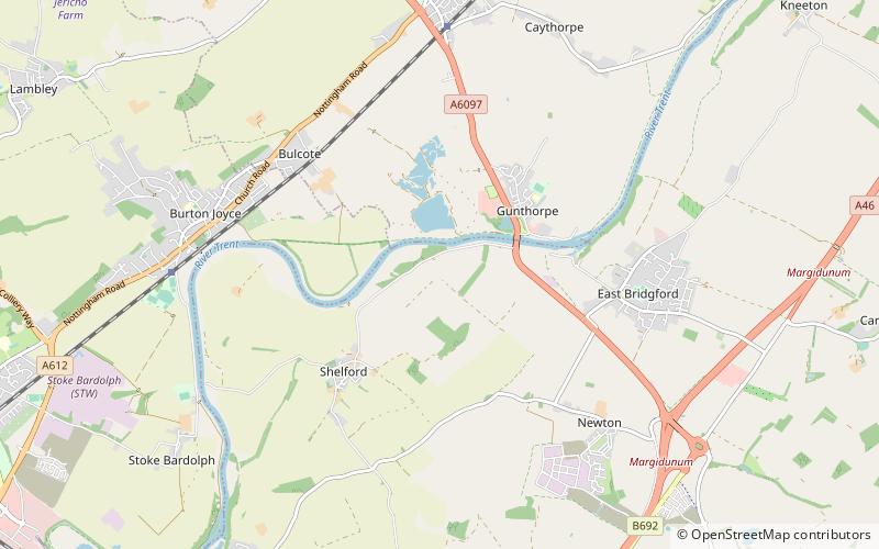 Shelford Priory location map