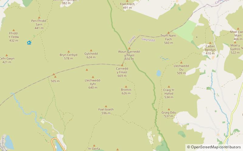 Waun Garnedd-y-filiast location map