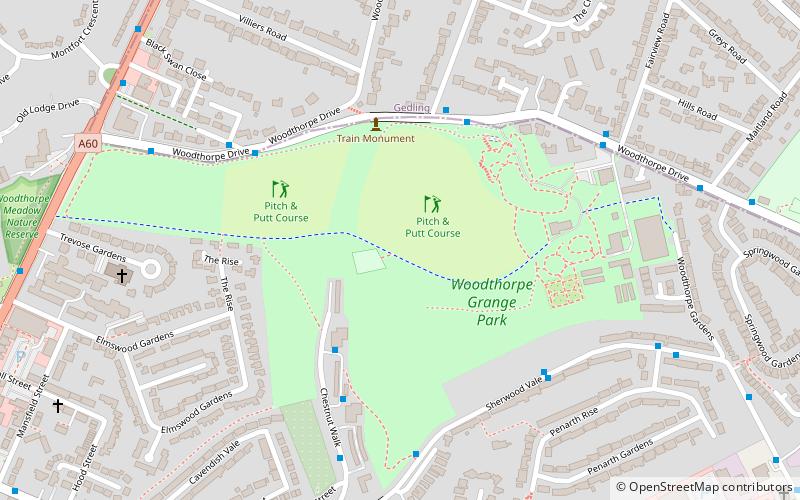 Woodthorpe Grange Park location map