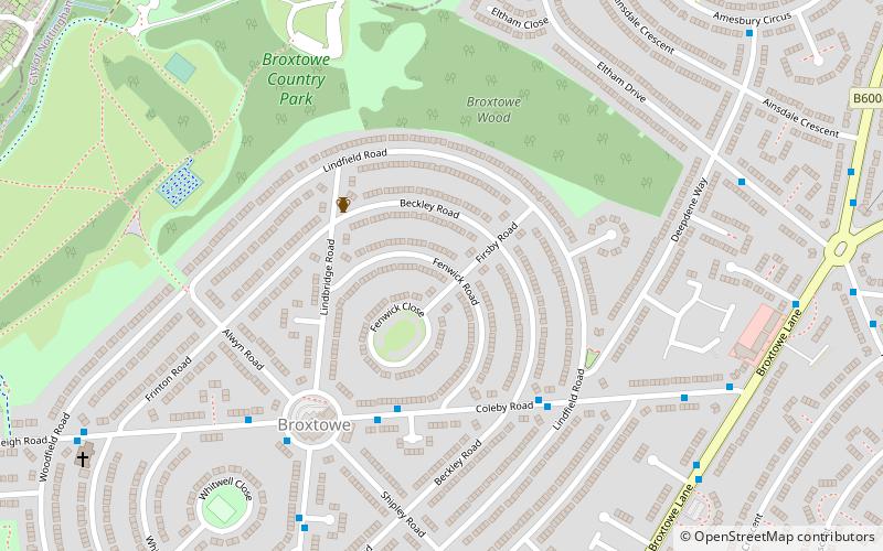 Broxtowe Estate location map