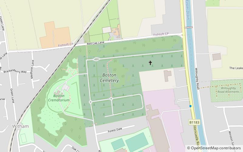 Boston Cemetery location map