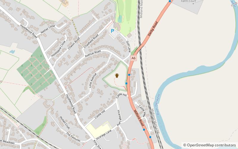 Duffield Castle location map