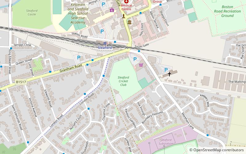 london road sleaford location map