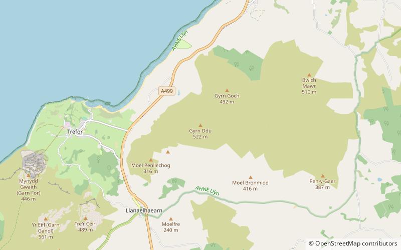 gyrn ddu location map