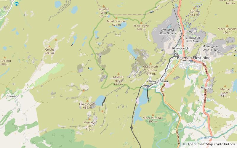 Moel-yr-hydd location map