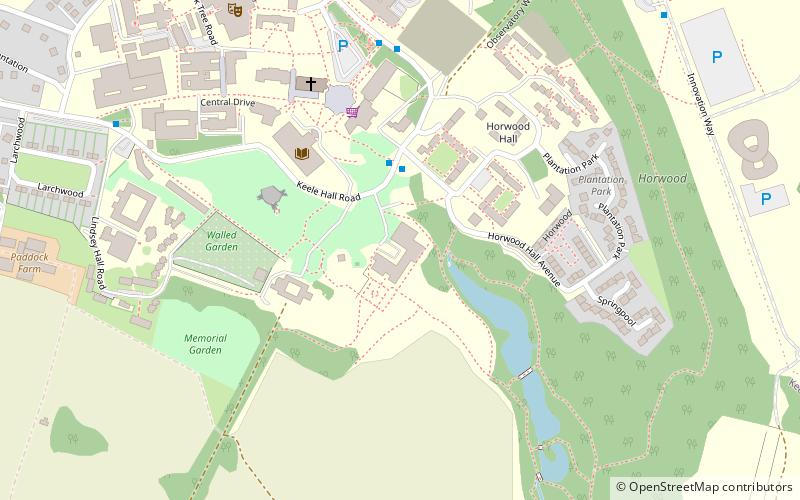 Keele Hall location map
