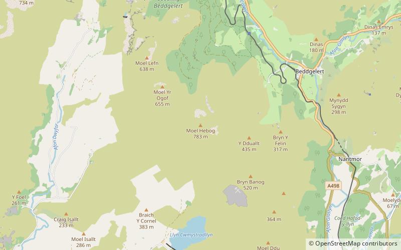 Moel Hebog location map