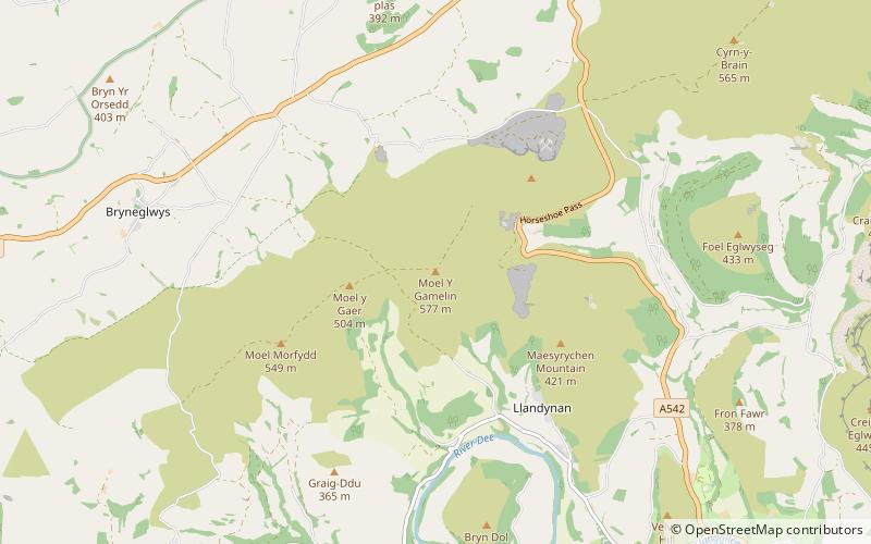 Moel y Gamelin location map