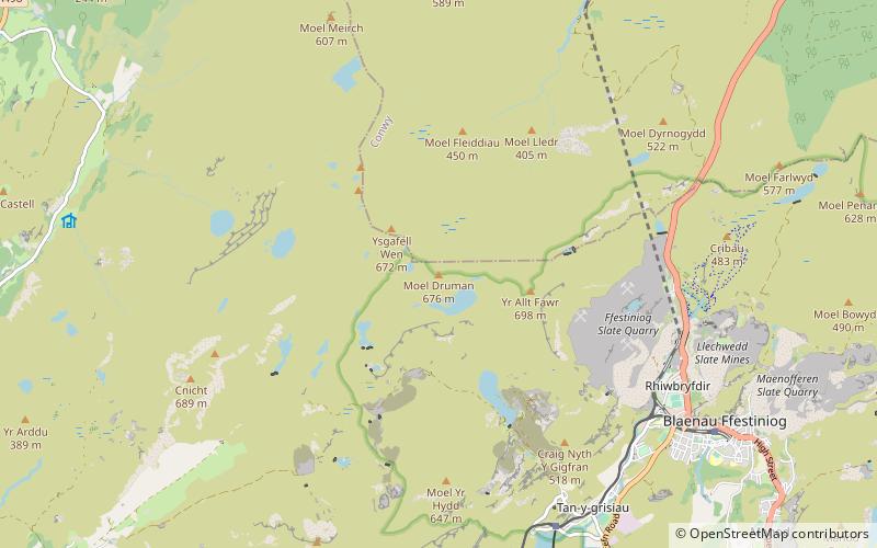 Moel Druman location map