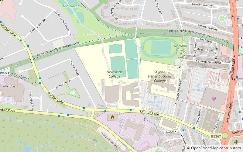 Newcastle-under-Lyme College location map