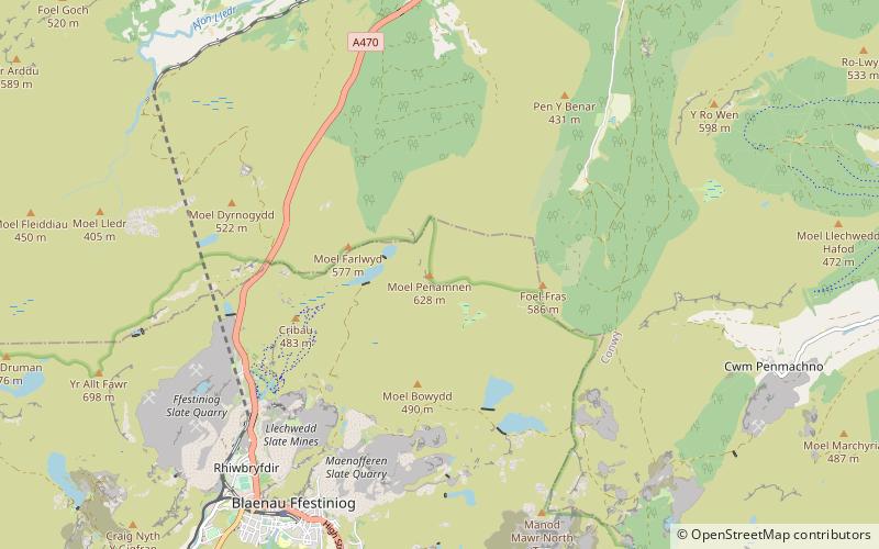 Moel Penamnen location map